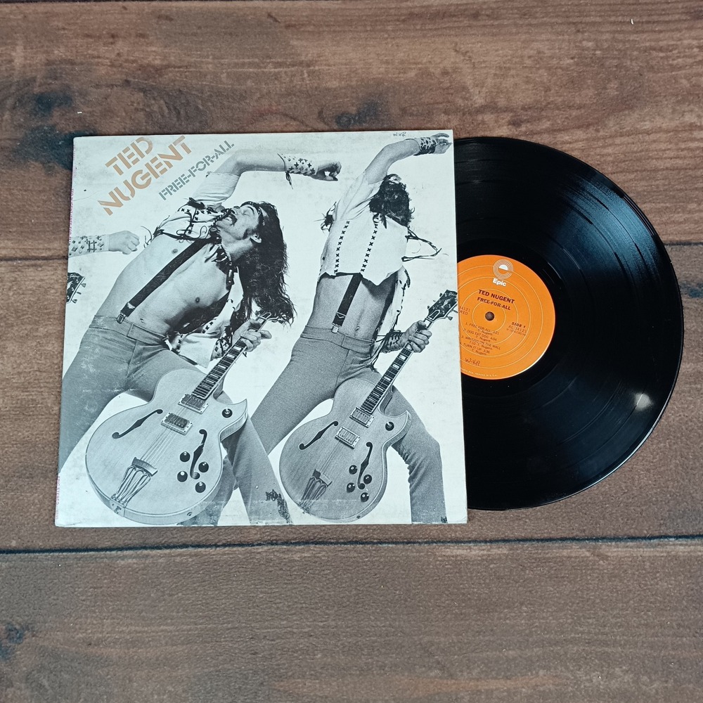 Ted Nugent Free-for-All Vinyl LP 12" Black 1976 Epic PE 34121 Gatefold Sleeve